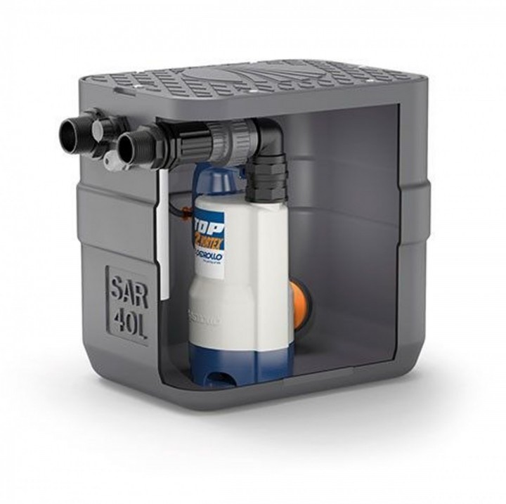 SAR 40 - TOP 2 VORTEX 230V przepompownia ścieków 180l/6,5m Pedrollo