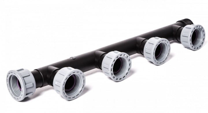 Kolektor na 4 elektrozawory OR 1"